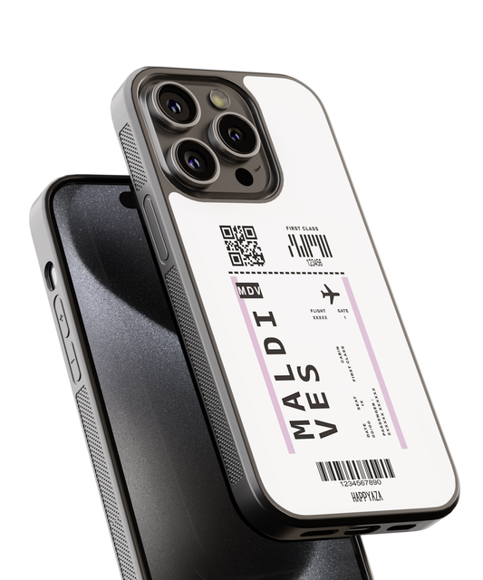 Maldives Boarding Pass Designer Phone Case