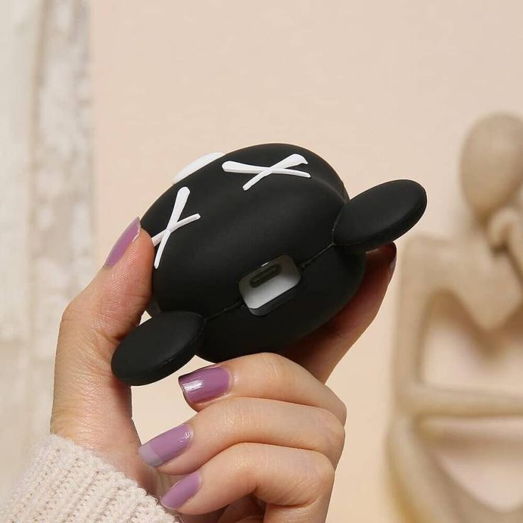 Cute Cartoon Series Fast Charger Protector for iPhone(Bear Brick Black)