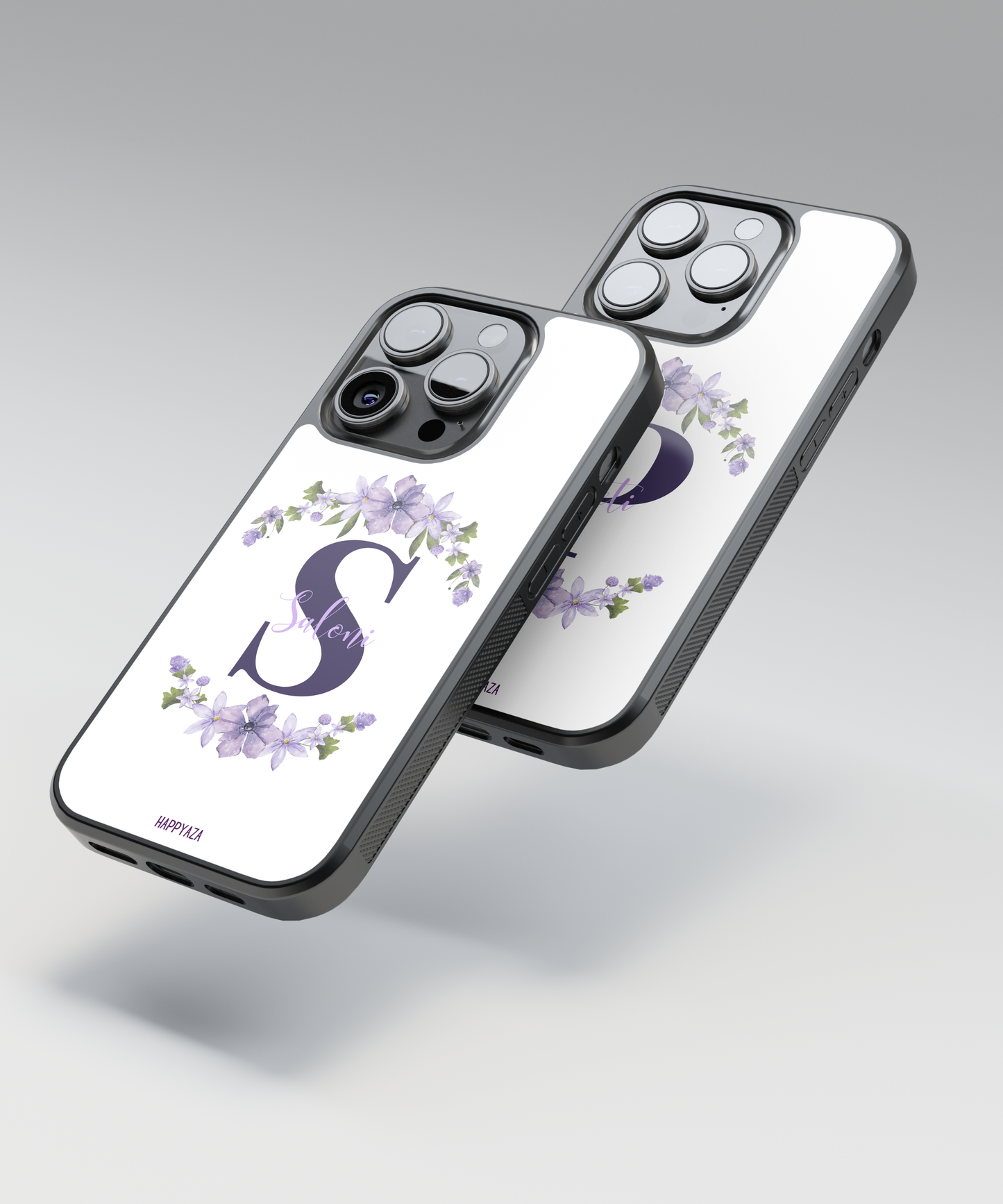 Floral Alphabet Name Designer Phone Case