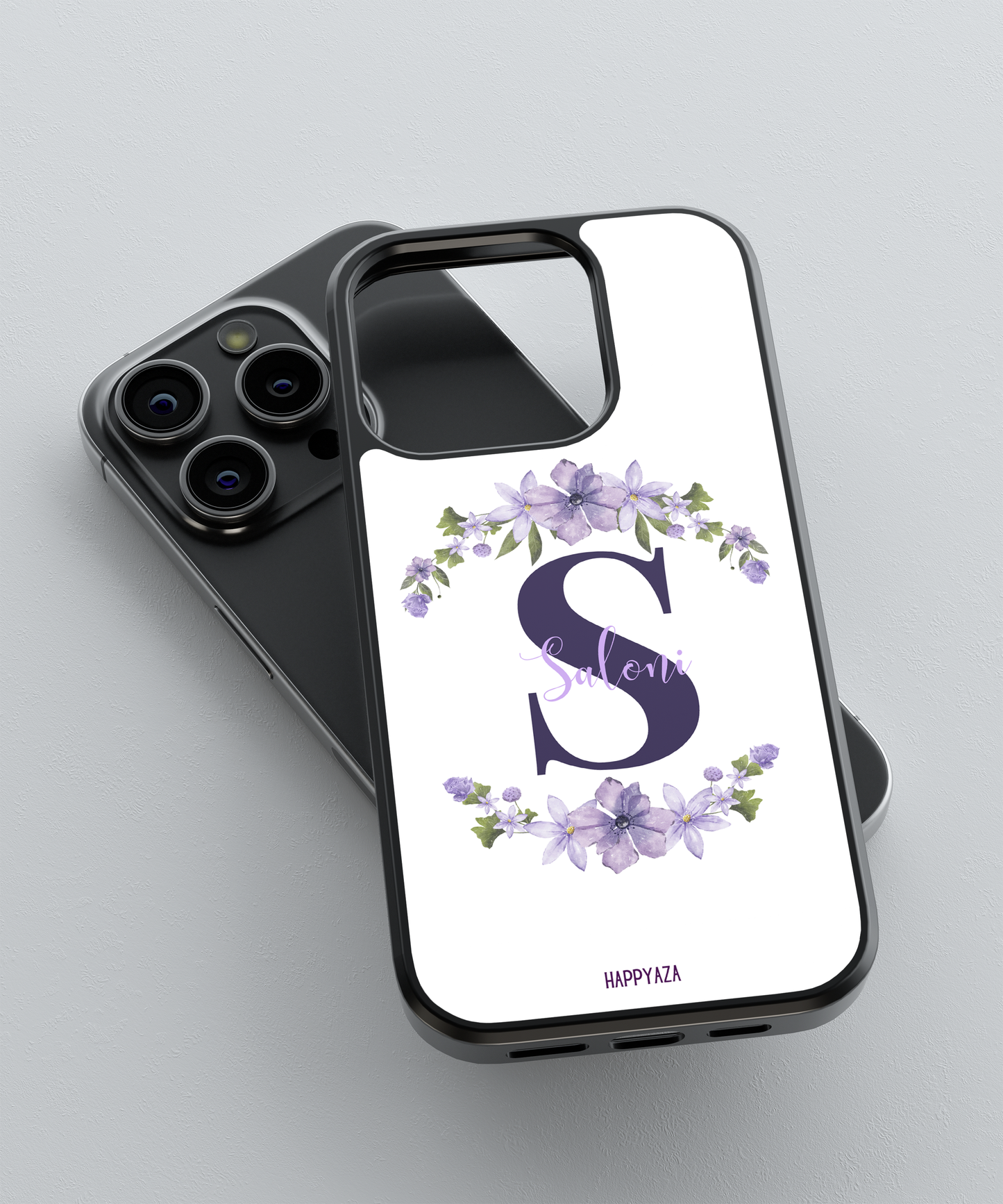 Floral Alphabet Name Designer Phone Case