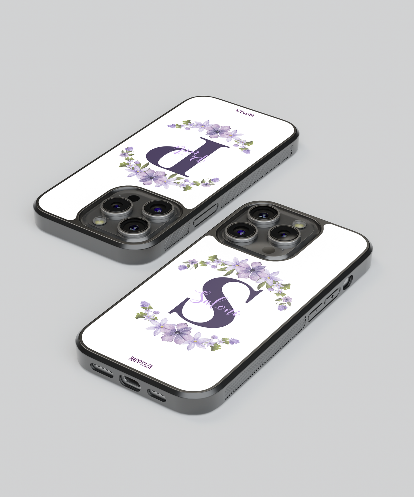 Floral Alphabet Name Designer Phone Case