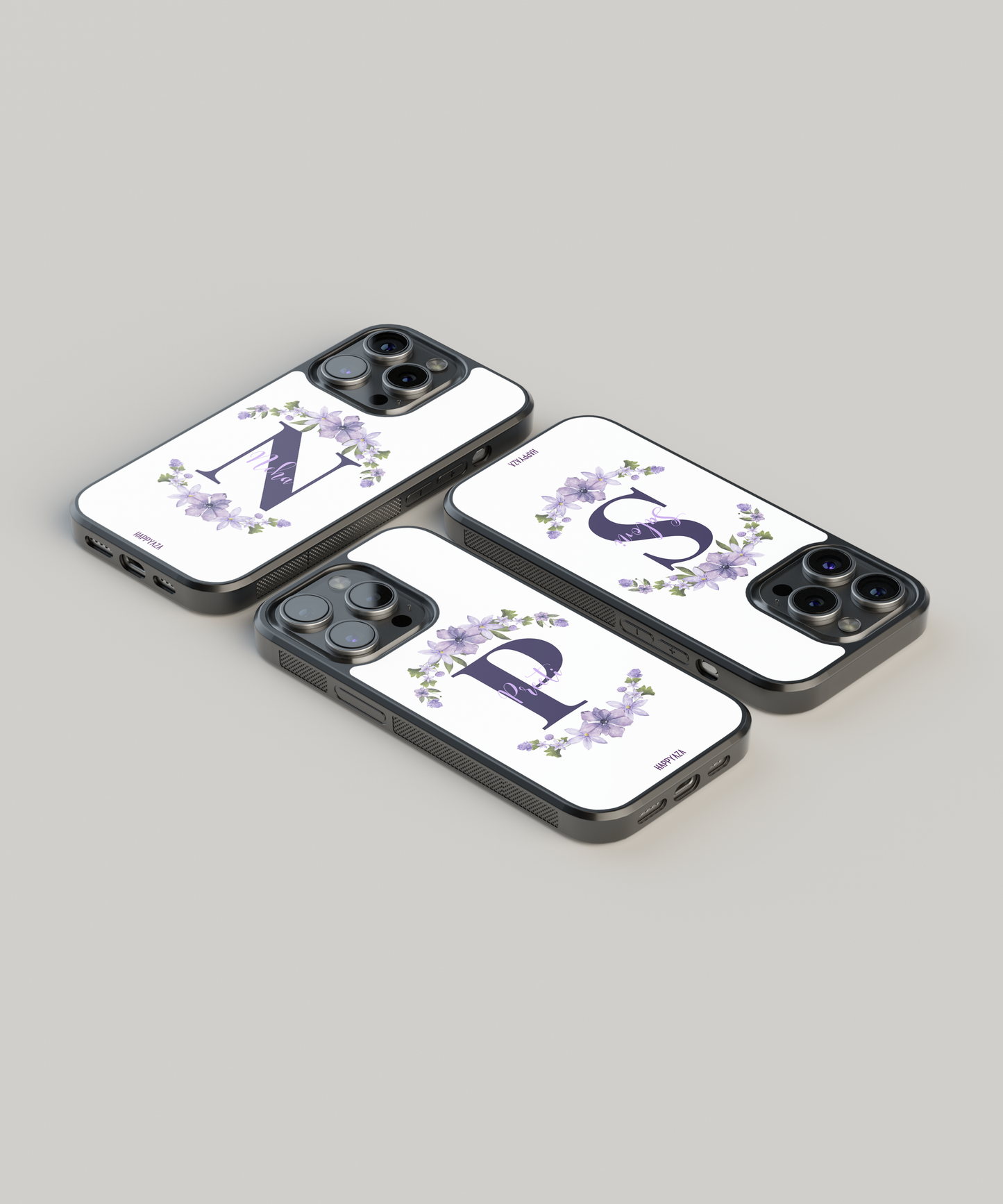 Floral Alphabet Name Designer Phone Case