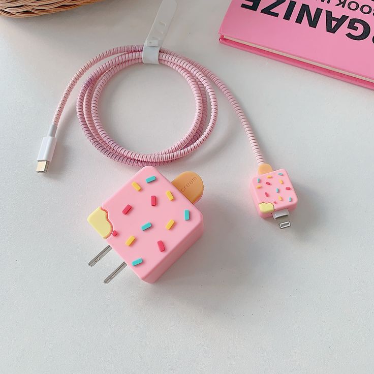 Cute Cartoon Series Fast Charger Protector for iPhone(Ice Cream)