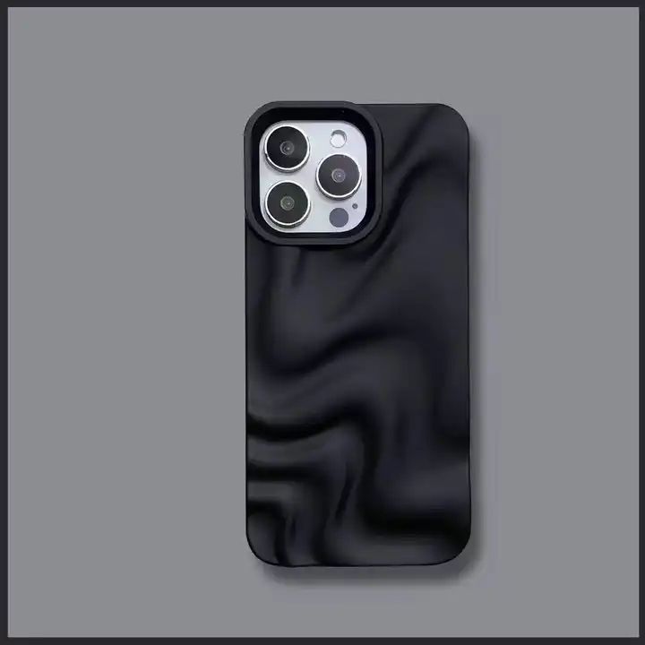 New Water Ripple Pleated  Soft Anti-drop Wave Concave Protective Phone Case