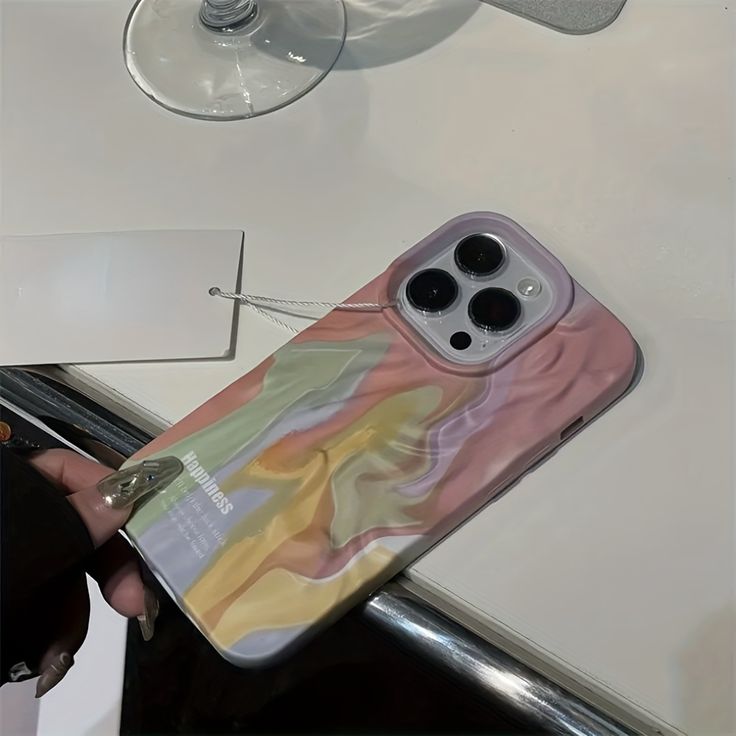 Multi Color Wavy Texture  For iPhone Case