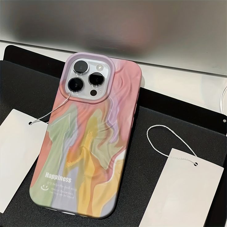 Multi Color Wavy Texture  For iPhone Case