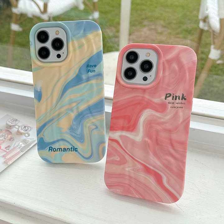 Multi Color Wavy Texture  For iPhone Case