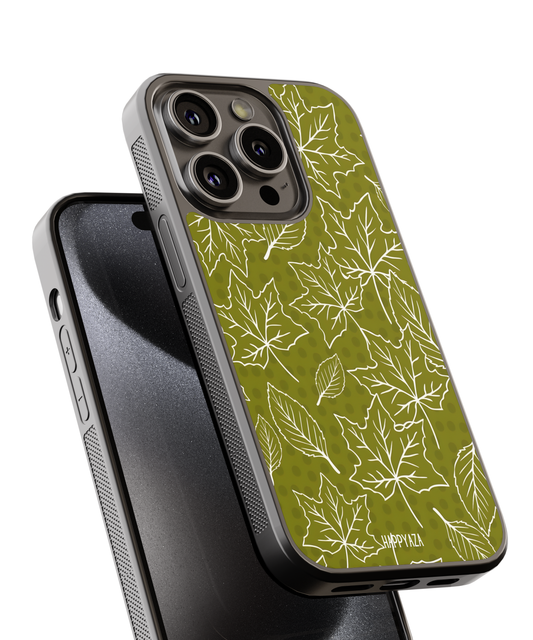 Olive Forest Leaves Designer Phone Case
