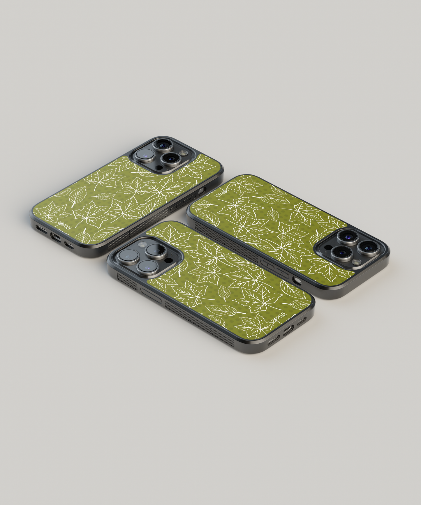 Olive Forest Leaves Designer Phone Case
