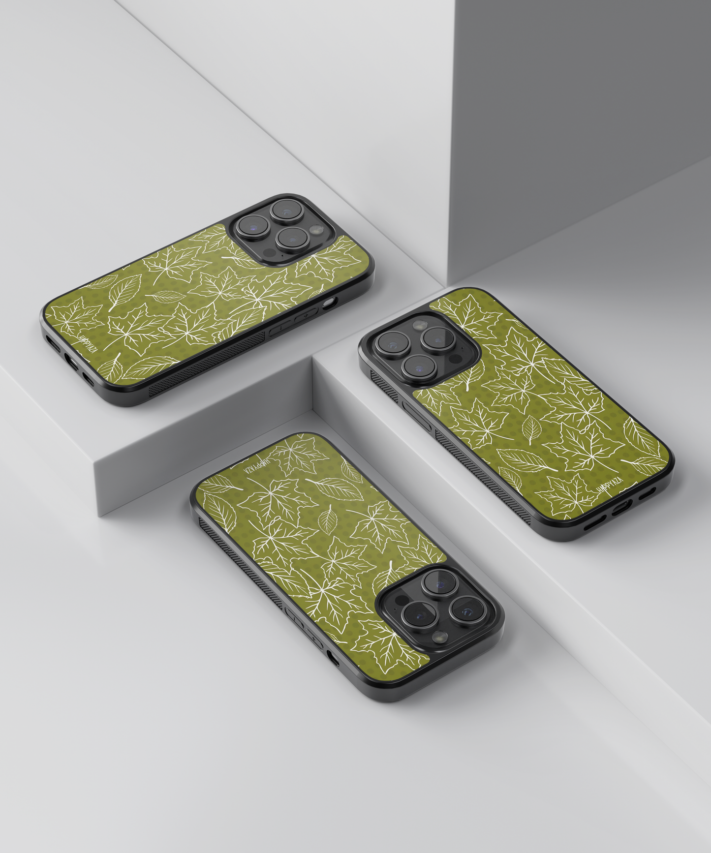 Olive Forest Leaves Designer Phone Case