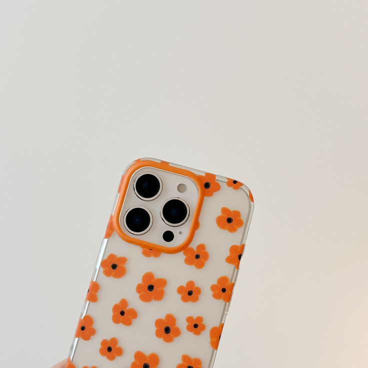 Orange Daisy Delight Silicone Phone Case