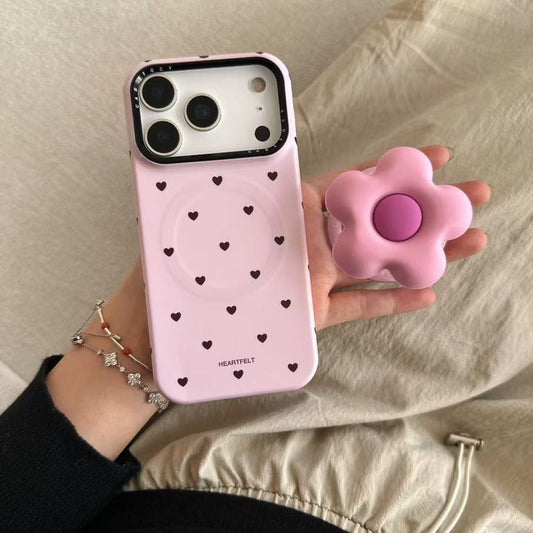 Pink Heart Pattern With MagSafe Holder