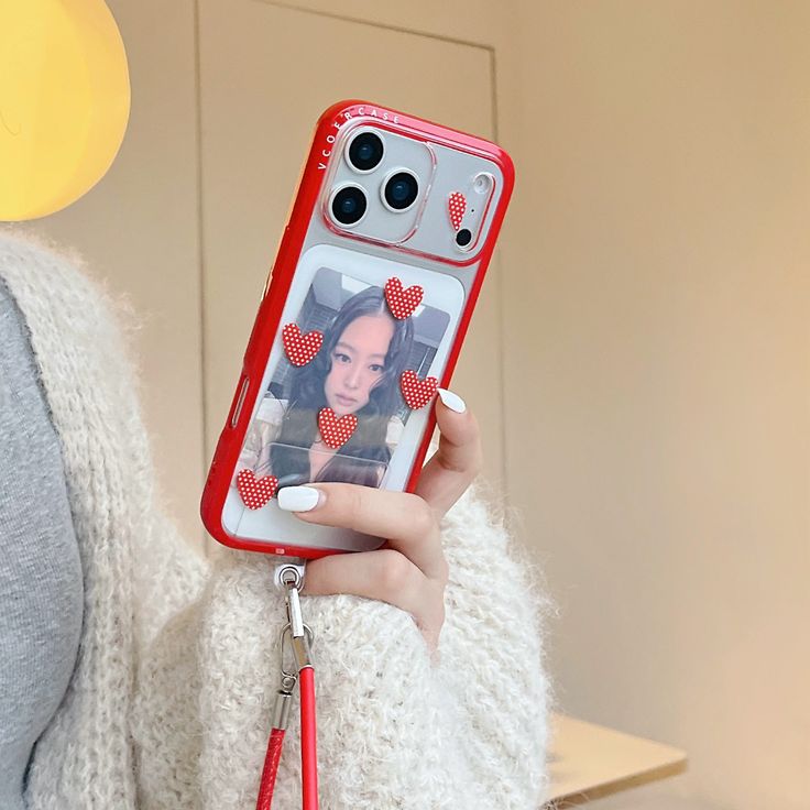 Forever Yours Heart Phone Case With Charm Strap