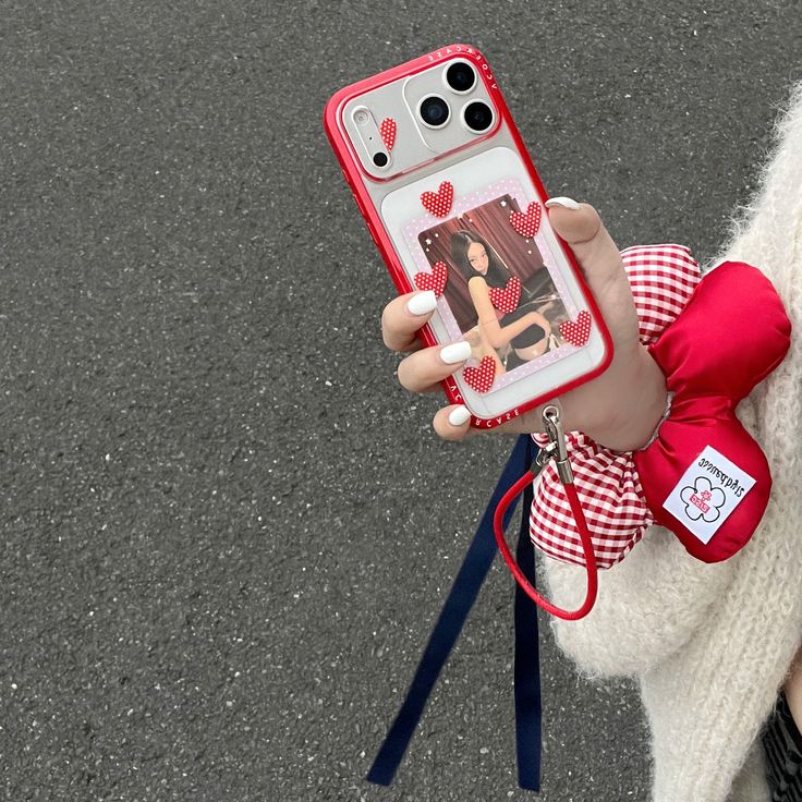 Forever Yours Heart Phone Case With Charm Strap