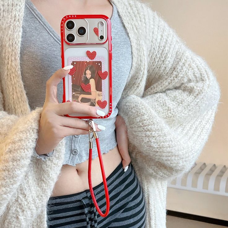 Forever Yours Heart Phone Case With Charm Strap