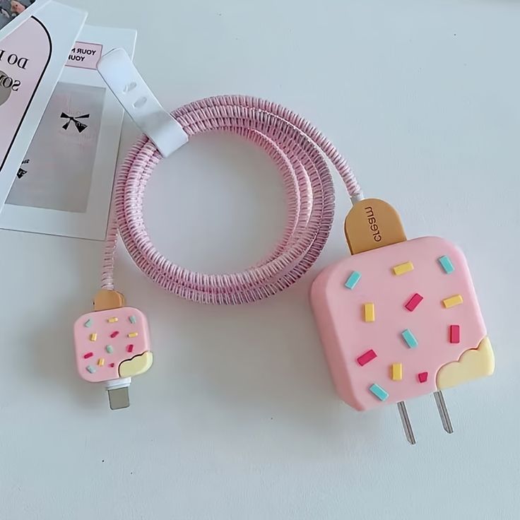 Cute Cartoon Series Fast Charger Protector for iPhone(Ice Cream)