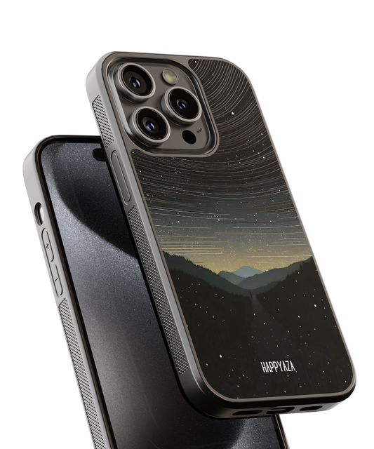 Starry night sky with stars and mountains  Designer Phone Case