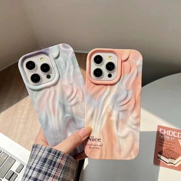 Multi Color Wavy Texture  For iPhone Case