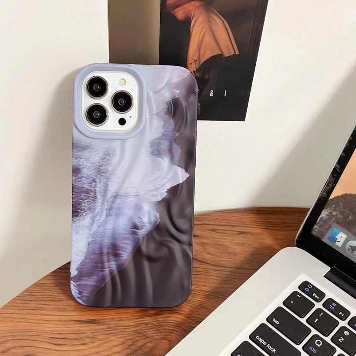Multi Color Wavy Texture  For iPhone Case