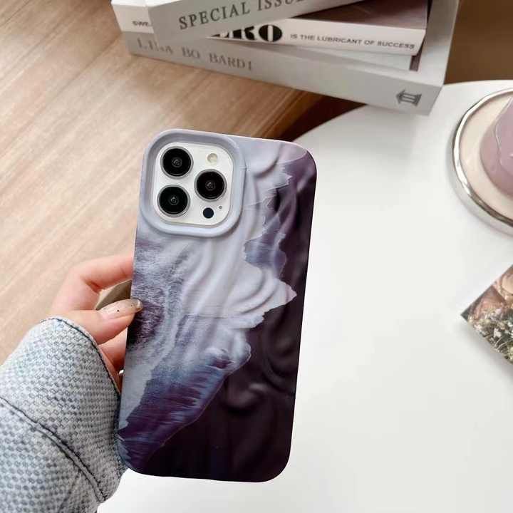 Multi Color Wavy Texture  For iPhone Case