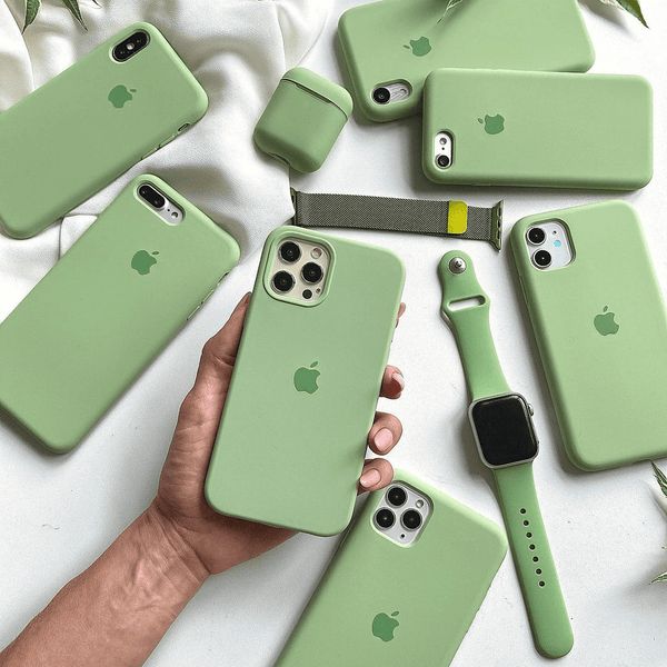 iPhone Original Liquid Silicone Phone Case (Light Green)