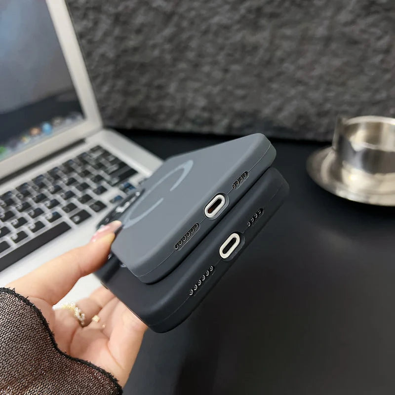 Silicone Magsafe Charging Phone Case