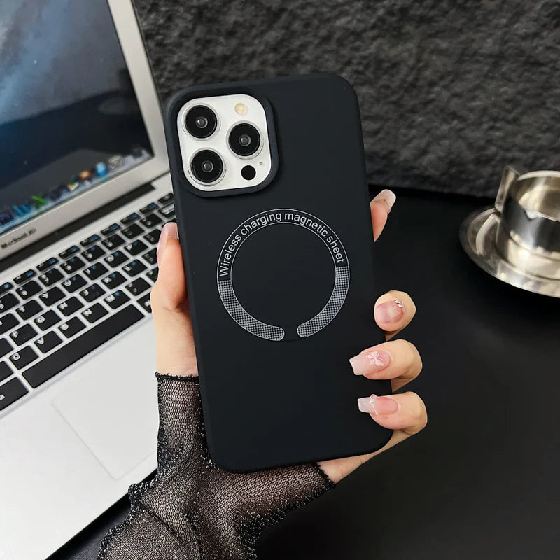 Silicone Magsafe Charging Phone Case