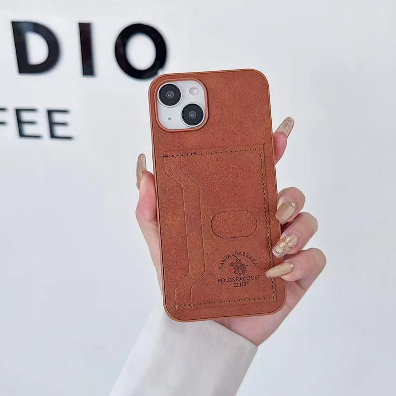 Smart Slot Leather Phone Case