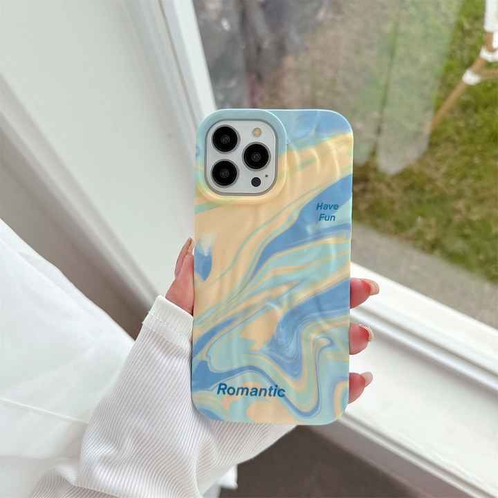 Multi Color Wavy Texture  For iPhone Case