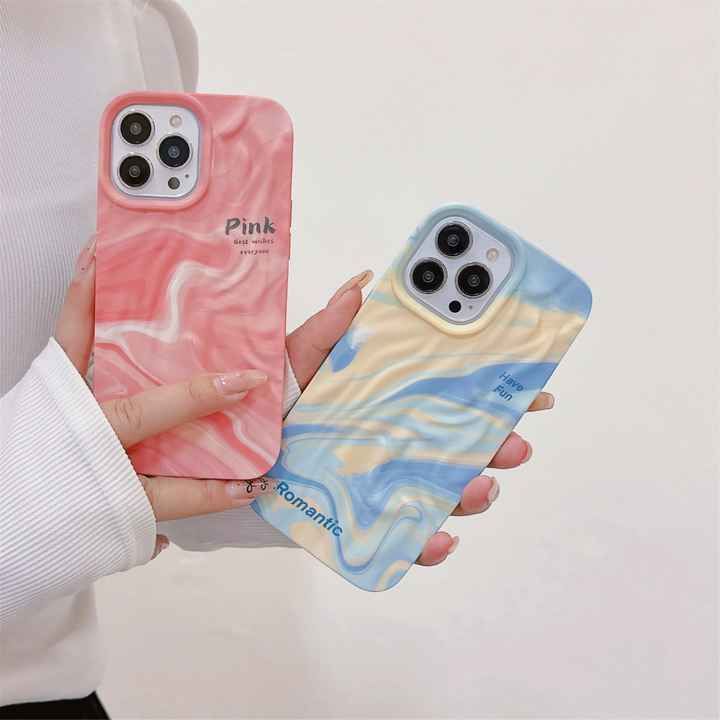 Multi Color Wavy Texture  For iPhone Case