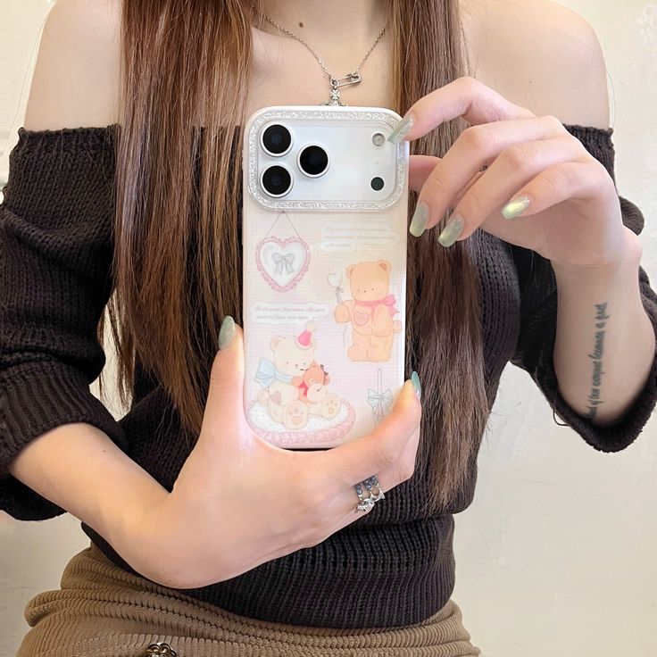 Pastel Teddy Bear Aesthetic Silicone Phone Case