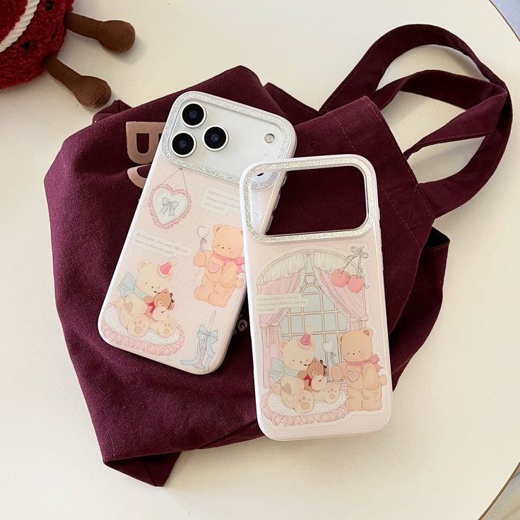 Pastel Teddy Bear Aesthetic Silicone Phone Case