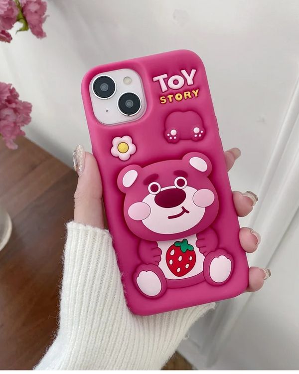 Teddy's Toy Story Silicone With Pop Stand Phone Case