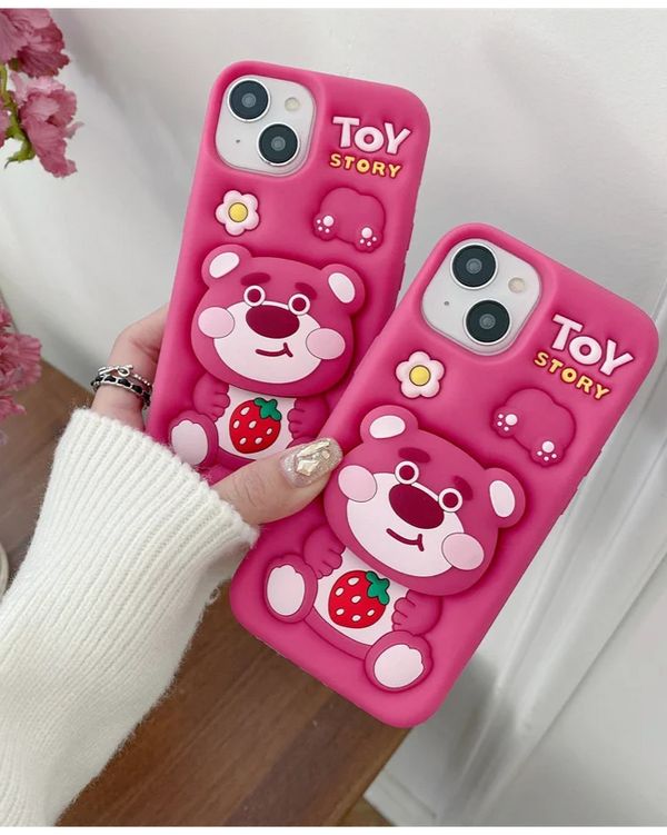 Teddy's Toy Story Silicone With Pop Stand Phone Case