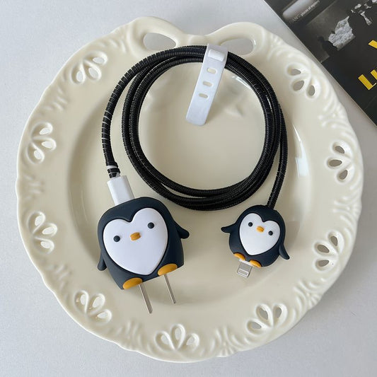 Cute Cartoon Series Fast Charger Protector Case (Penguin)
