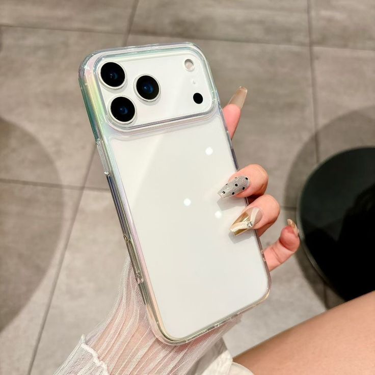 AuraEdge Transparent Shockproof Soft Gradient Phone Case