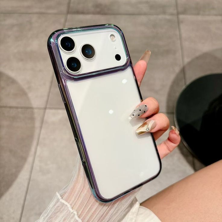 AuraEdge Transparent Shockproof Soft Gradient Phone Case