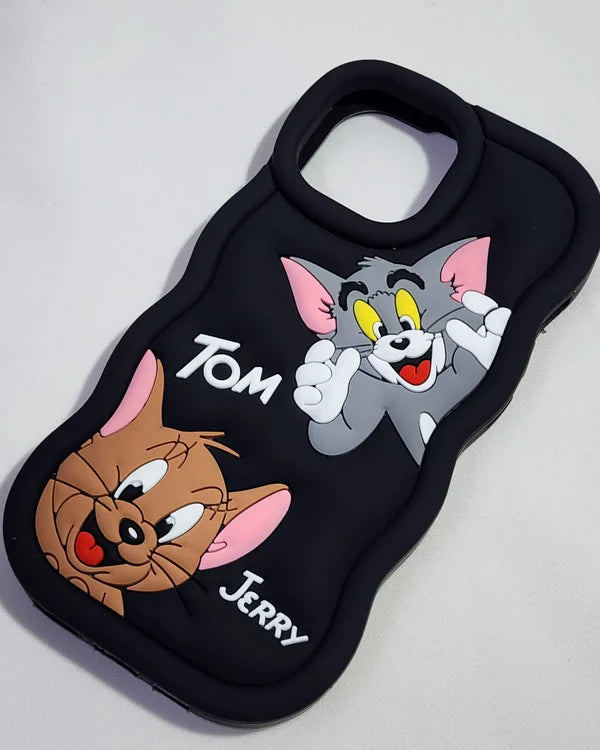 Tom & Jery 3D Cartoon Silicone Phone Case For iPhone