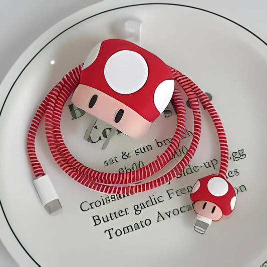 Cute Cartoon Series Fast Charger Protector for iPhone (Mario)