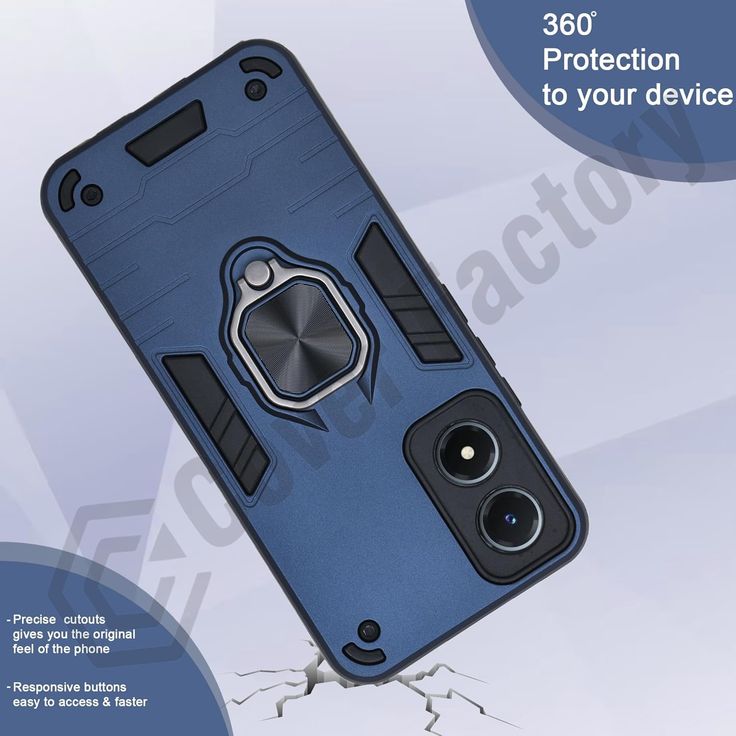 Rugged Shockproof Magnetic Ring Holder For Phone case