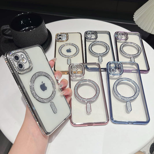 Luxury Bling Rhinestone Magsafe Soft Clear Phone Case