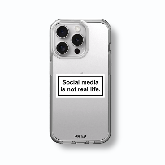 Social Media Is Not Real Life  Soft Silicone Phone Case