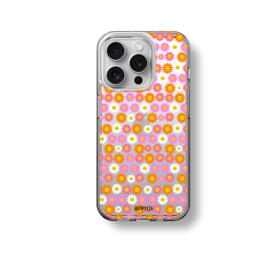 Yellow and Pink Floral Soft Silicone Phone Case