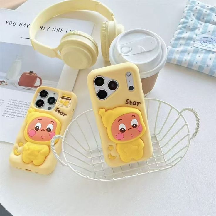 Yellow Star 3D Baby Cute Cartoon Silicone Phone Case