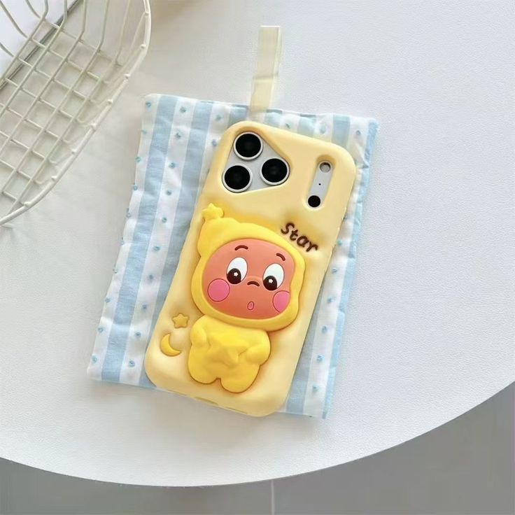 Yellow Star 3D Baby Cute Cartoon Silicone Phone Case