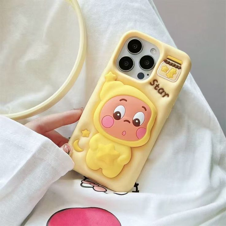 Yellow Star 3D Baby Cute Cartoon Silicone Phone Case