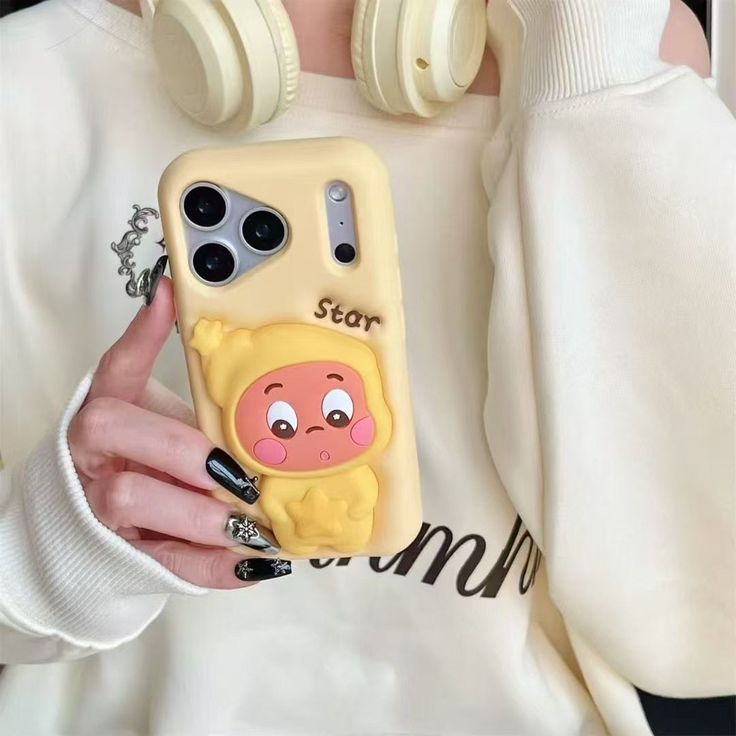 Yellow Star 3D Baby Cute Cartoon Silicone Phone Case