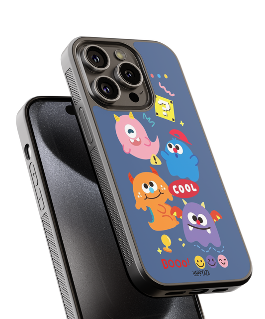 Four Cute Cartoon monster Designer Phone Case