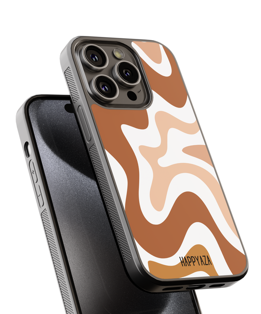 Brown Swirl Designer Phone Case