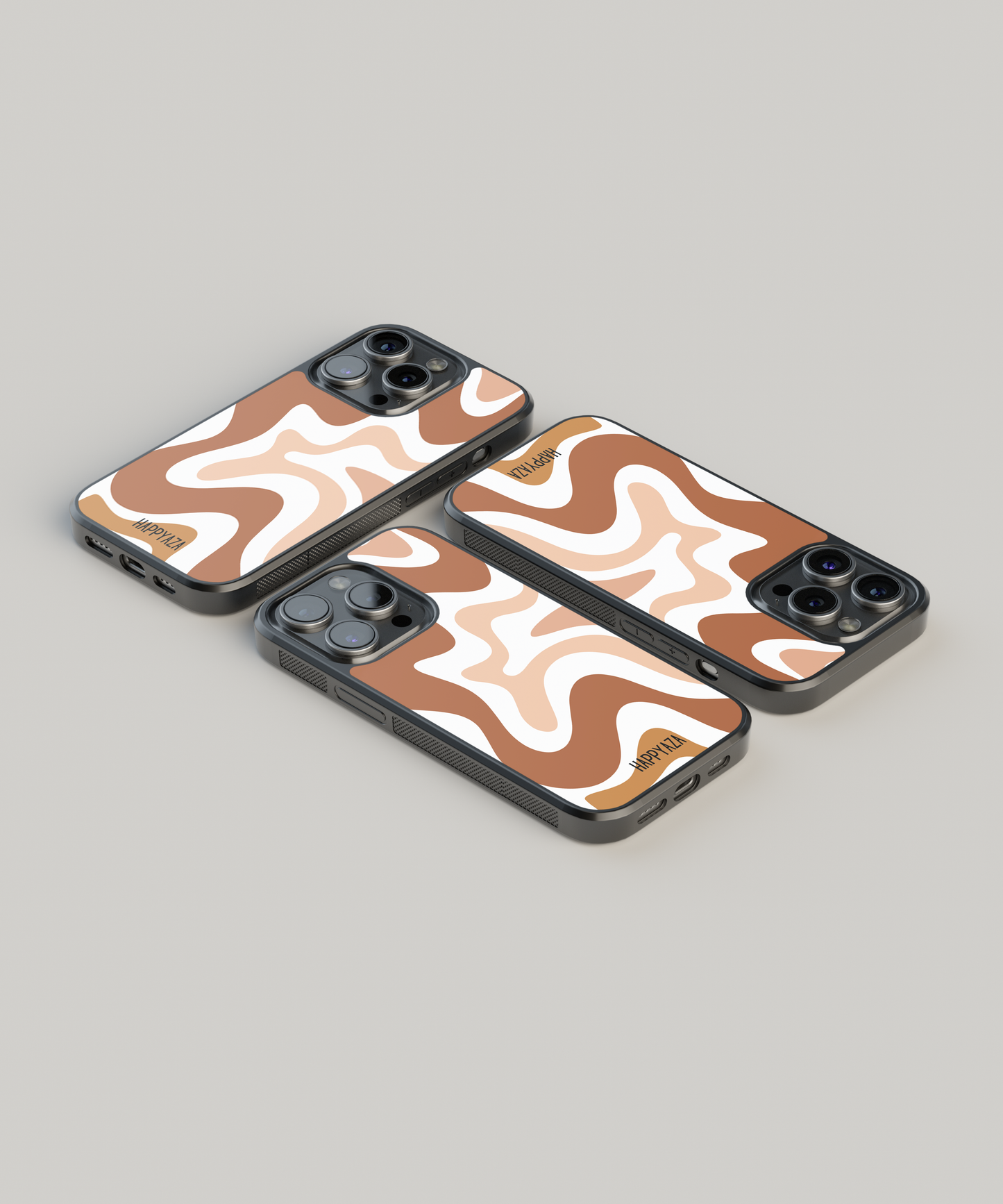 Brown Swirl Designer Phone Case